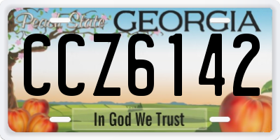 GA license plate CCZ6142