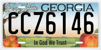 GA license plate CCZ6146