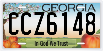 GA license plate CCZ6148