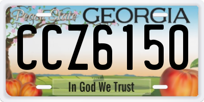 GA license plate CCZ6150