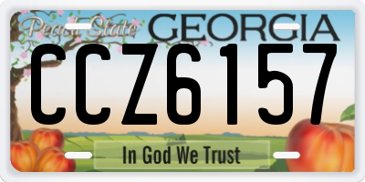 GA license plate CCZ6157