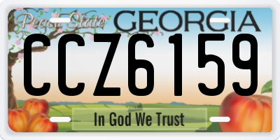 GA license plate CCZ6159