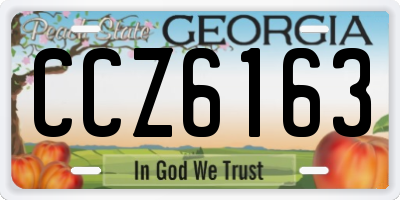 GA license plate CCZ6163