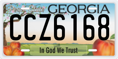GA license plate CCZ6168
