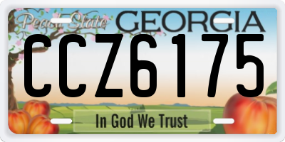 GA license plate CCZ6175
