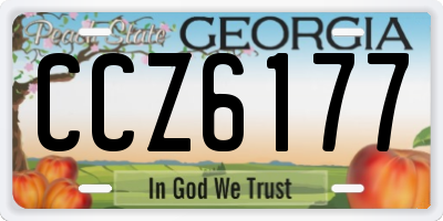 GA license plate CCZ6177