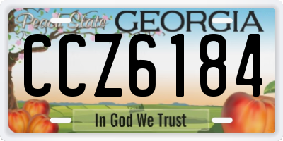 GA license plate CCZ6184