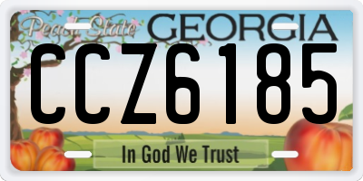GA license plate CCZ6185