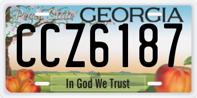 GA license plate CCZ6187