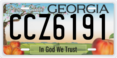 GA license plate CCZ6191