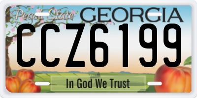 GA license plate CCZ6199
