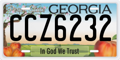 GA license plate CCZ6232