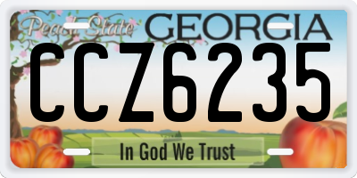 GA license plate CCZ6235
