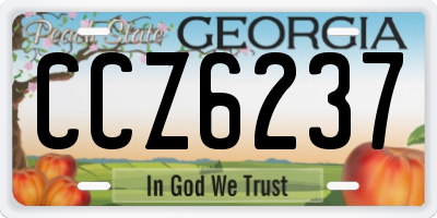 GA license plate CCZ6237