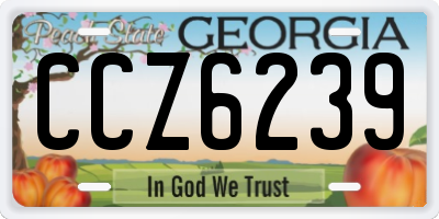 GA license plate CCZ6239