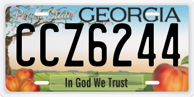 GA license plate CCZ6244
