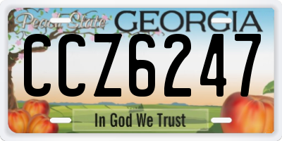 GA license plate CCZ6247