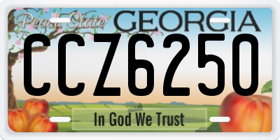 GA license plate CCZ6250