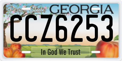 GA license plate CCZ6253