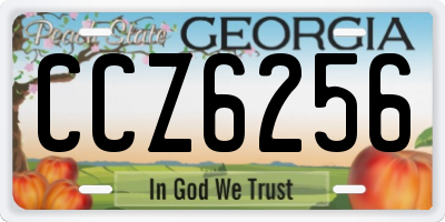 GA license plate CCZ6256