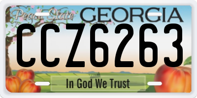 GA license plate CCZ6263
