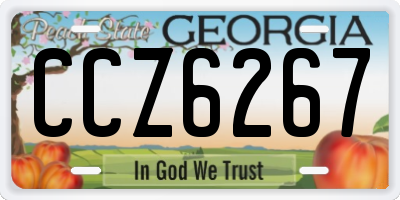 GA license plate CCZ6267