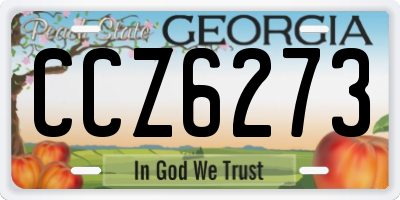 GA license plate CCZ6273