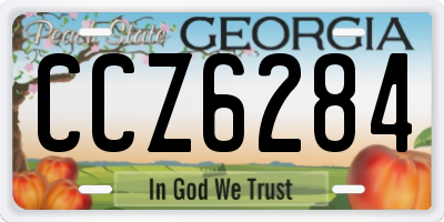 GA license plate CCZ6284