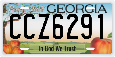 GA license plate CCZ6291
