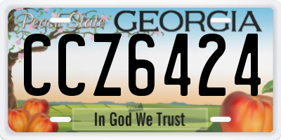 GA license plate CCZ6424