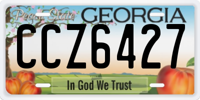 GA license plate CCZ6427