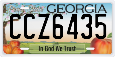 GA license plate CCZ6435