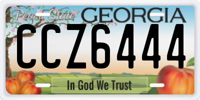 GA license plate CCZ6444