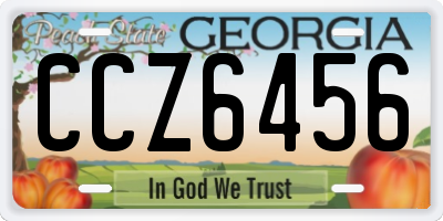 GA license plate CCZ6456