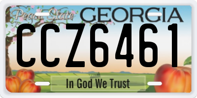GA license plate CCZ6461