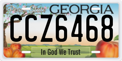 GA license plate CCZ6468