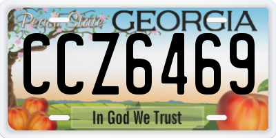 GA license plate CCZ6469