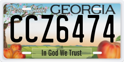 GA license plate CCZ6474