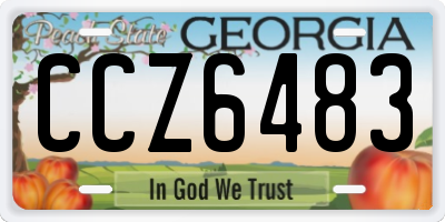 GA license plate CCZ6483