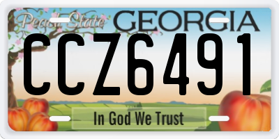 GA license plate CCZ6491