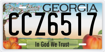 GA license plate CCZ6517