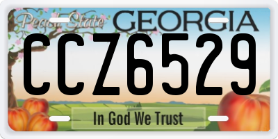 GA license plate CCZ6529