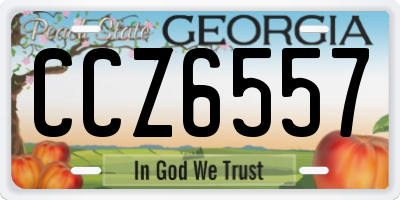 GA license plate CCZ6557