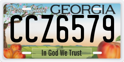 GA license plate CCZ6579