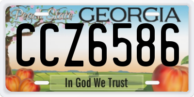 GA license plate CCZ6586
