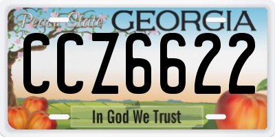 GA license plate CCZ6622