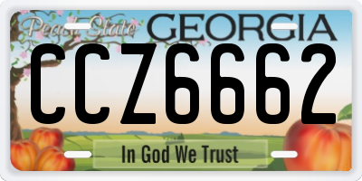 GA license plate CCZ6662