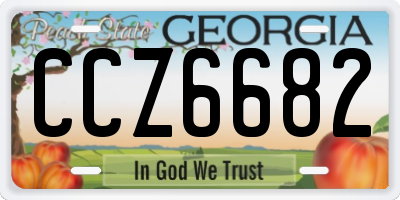 GA license plate CCZ6682