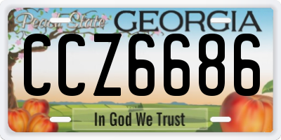 GA license plate CCZ6686