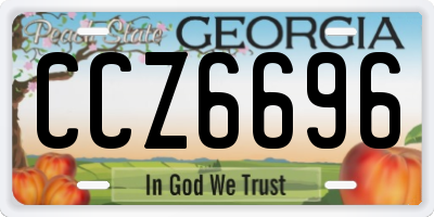 GA license plate CCZ6696